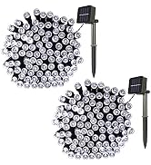 woohaha Solar Fairy String Lights Outdoor Waterproof, 2 Pack 33ft 100LED Solar Powered String Lig...