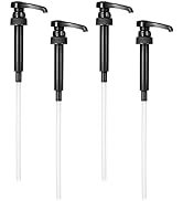 Coffee Syrup Dispenser Black Pump - 4Pcs Hand Soap Pump Replacement Pump Milk Bottle Pump Cherry ...