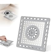 Hibbent Upgraded Shower Drain Hair Catcher, Shower Drain Cover for Bathroom Floor 4" Drain, Anti-...