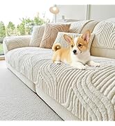 OTOB All Season Couch Cover for Dogs Washable, Non Slip Fuzzy Plush Pet Couch Covers, Cat Kids Pe...