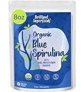 Organic Blue Spirulina Powder 8oz - 100% Pure Superfood from Blue Green Algae USDA Certified Natu...