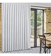 DWCN Patio Sliding Door Curtains - Extra Wide Curtains for Glass Door, Room Divider Blackout Ther...