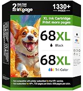 INKGAGE 68 ink cartridge compatibal for hp 68 ink cartridges black/color combo pack