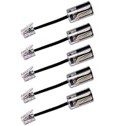 Lativu Phone Cord Detangler for Desk Phone, 5 Pack 360 Degree Rotating Telephone Cord Detangler S...