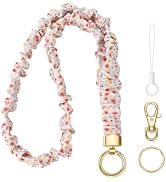 Stretchy Lanyard for ID Badges,Teacher Lanyard for Keys, Cute Neck Lanyard for Women (Little Daisy)