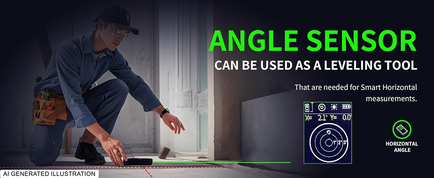 angle sensor can be used as a leveling tool