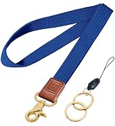 Fishent Stretchy Neck Lanyard, Cute Keychain Lanyard for Women Men Teacher, Long Lanyard for ID B...