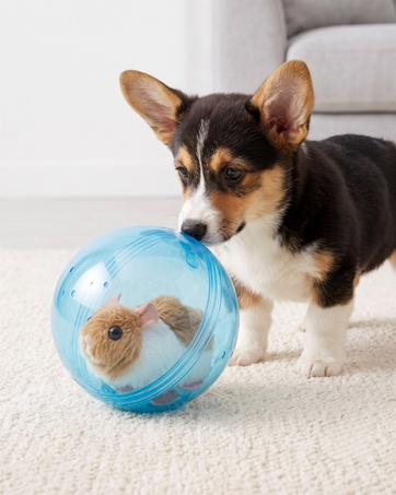 Self-rolling interactive cat ball toy designed for continuous exercise and fun.