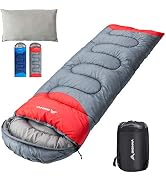 BISINNA Sleeping Bag with Pillow - 4 Season Backpacking Sleeping Bag Lightweight Waterproof Warm ...