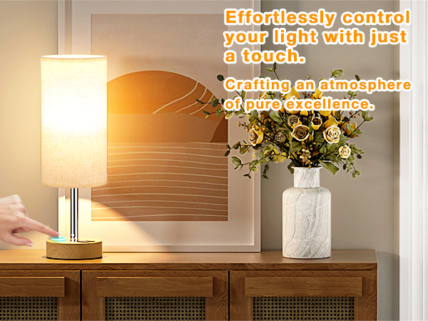 touch lamp with usb charging port