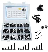 WZHUIDA 480PCS Metric Nuts and Bolts Assortment Kit, M3 M4 M5 Button Head Hex Socket Cap Screws B...