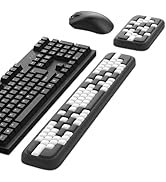 MEKASS Keyboard Wrist Rest, Ergonomic Wrist Pad, Soft Memory Foam Keyboard Hand Rest with Non-Sli...