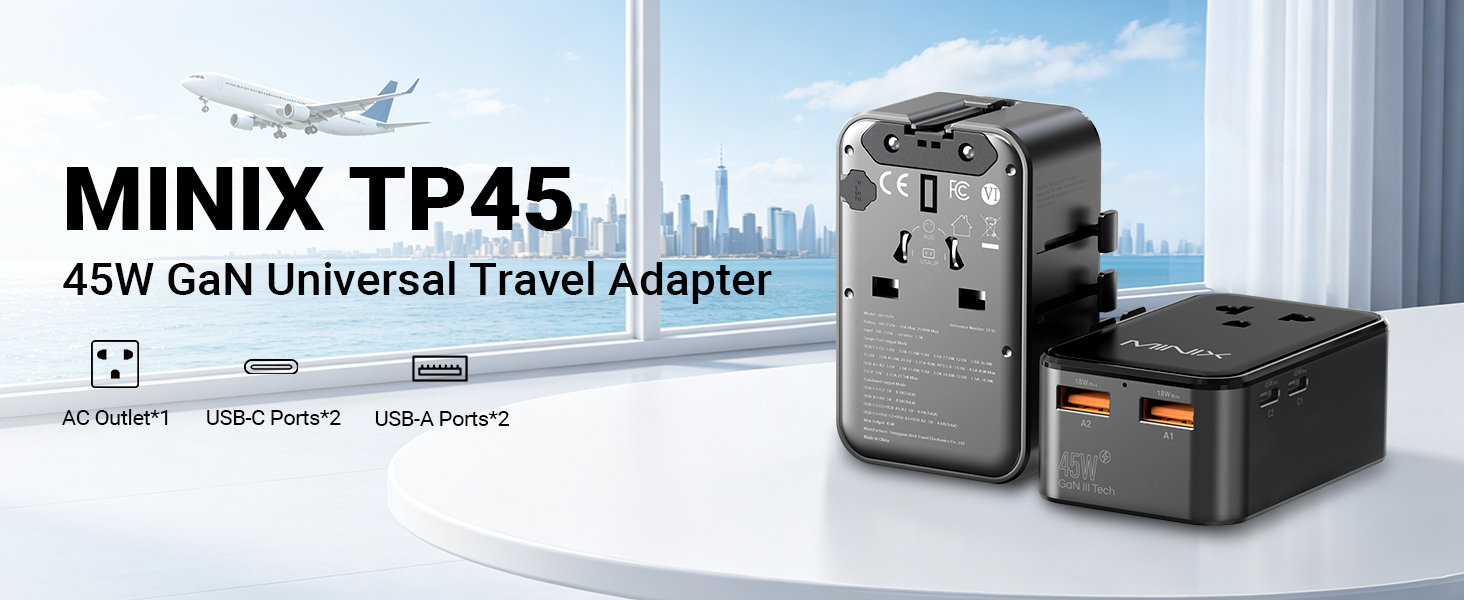 45W Universal Travel Adapter