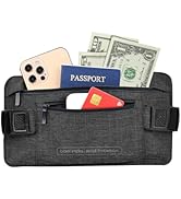 travel inspira Travel Money Belt with RFID Blocking Passport Holder, Anti-Theft, Concealed, Black...