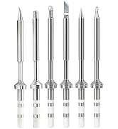 6PCS TS100 Soldering Tips Kit with Threaded Insert Adapter, Compatible with TS100|TS101|/PinecilV...