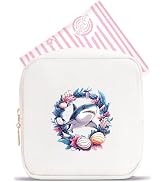 BJDAMAI Shark Mini Makeup Bag, Shark Gift For Women Girls, Cute Portable Zipper Pouch Cosmetic Ba...