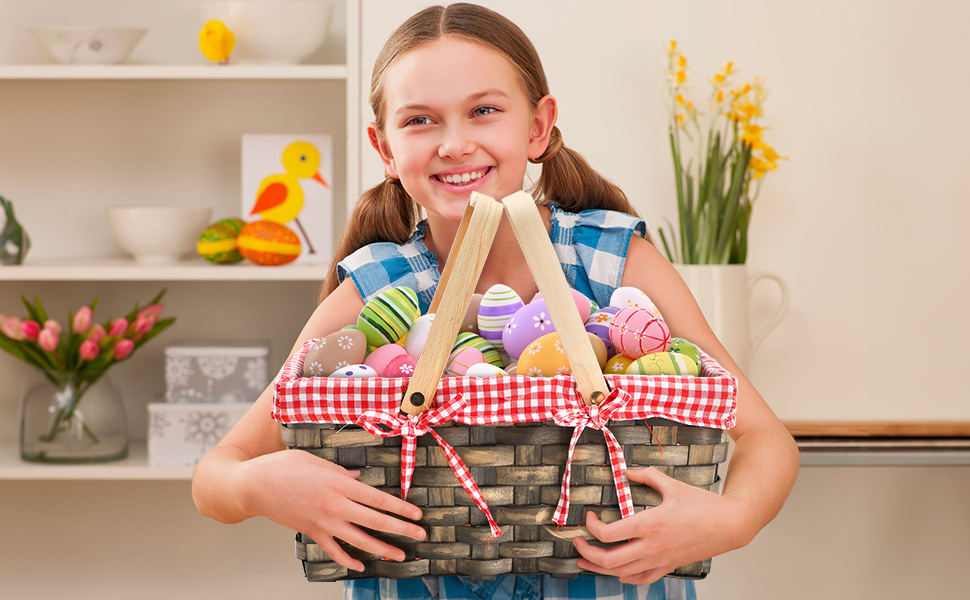 Gift Packing Woven Basket Flower Girl Baskets for Valentine Day
