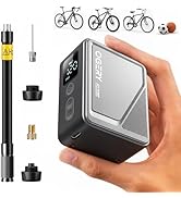 OGERY Mini Bike Pump, 18s Fast Inflate Bicycle Pump with Gauge & Auto Stop, 120 PSI Electric Bike...