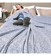 KAWAHOME Sweatshirt Blanket King Size for Bed-Lightweight Breathable Winter Blankets,Soft Thin Kn...