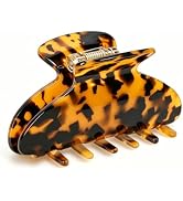 Medium Hair Claw Clip Tortoise Non-Slip Lightweight Acrylic Claw Clip for Women, Strong Hold for ...