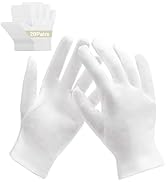 ENPOINT 20 Pairs Archival Photo Gloves, White Work Gloves for Art Handling Working Photography Cl...