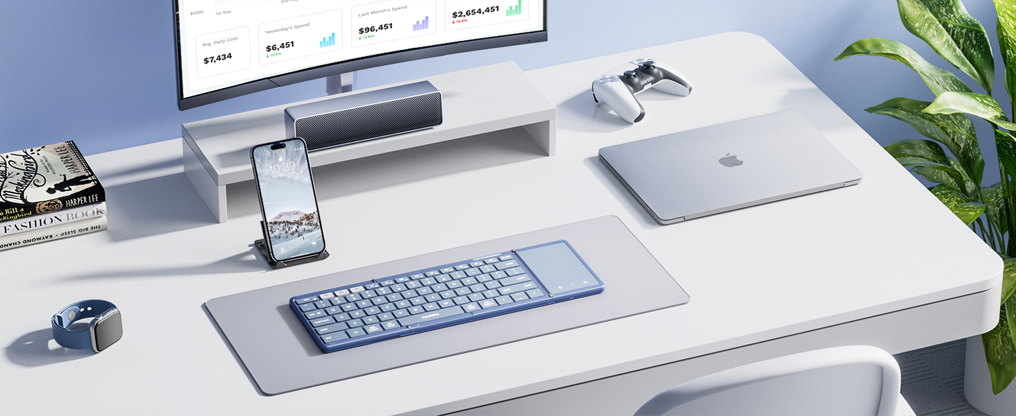 Elegant folding keyboard