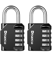 Disecu 4 Digit Combination Lock Outdoor Waterproof Padlock for School Gym Locker, Sports Locker, ...