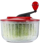 Salad Spinner Large 5L Capacity, Easy to Clean Lettuce Spinner with Bowl, Vegetable Washer Dryer ...