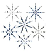 Naler 6 Pack Beaded Snowflake Ornament Kit for DIY Making Christmas Tree Ornaments, White Blue Si...