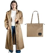LAMA Womens Long Raincoats Rain Jacket Waterproof Packable Hooded Windbreaker Lightweight Adjusta...