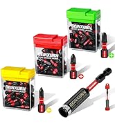 Geinxurn Impact Phillips Screwdriver Bits Set, 90 Pieces 1" Magnetic(PH1/PH2/PH3) S2 Steel Multi ...