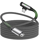 USB C Cable 16FT,Right Angle 60W USB C to USB C Fast Charging Cord 5M Extra Long Type C Braided D...