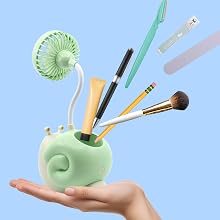 ennotek cute animal usb c table fan desk accessory quiet small cooling fan
