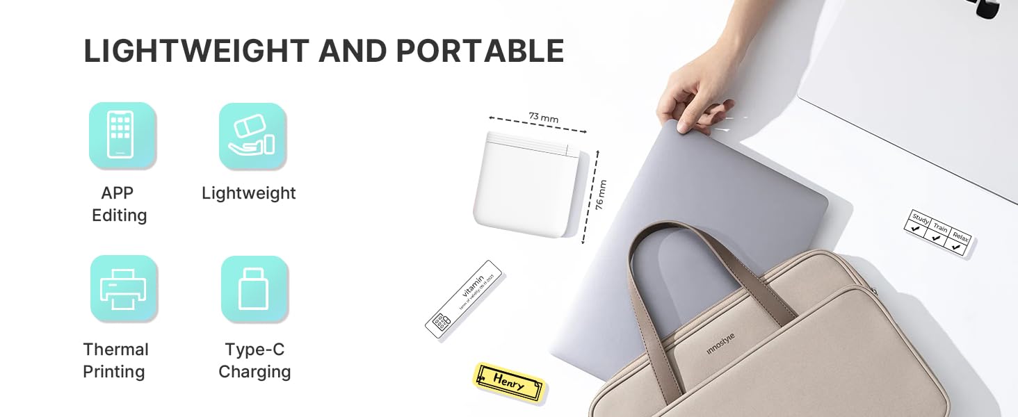 Lightweigh and portable label maker