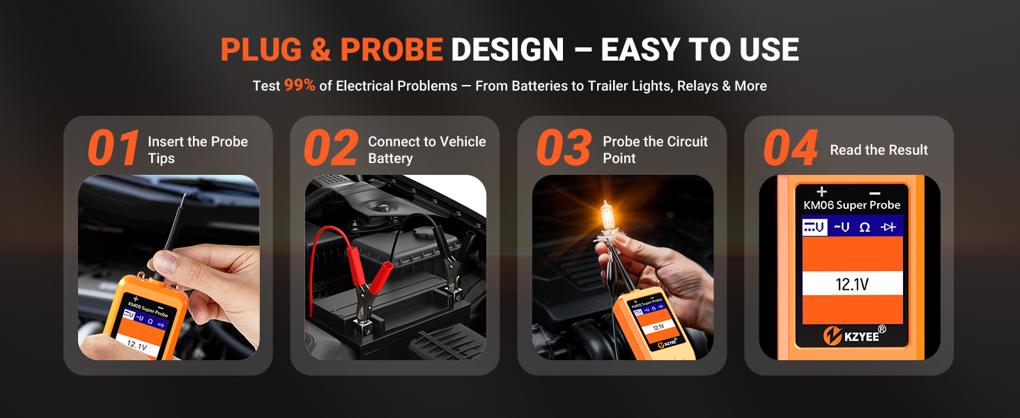 KZYEE KM06 Essential Power Circuit Probe Tester