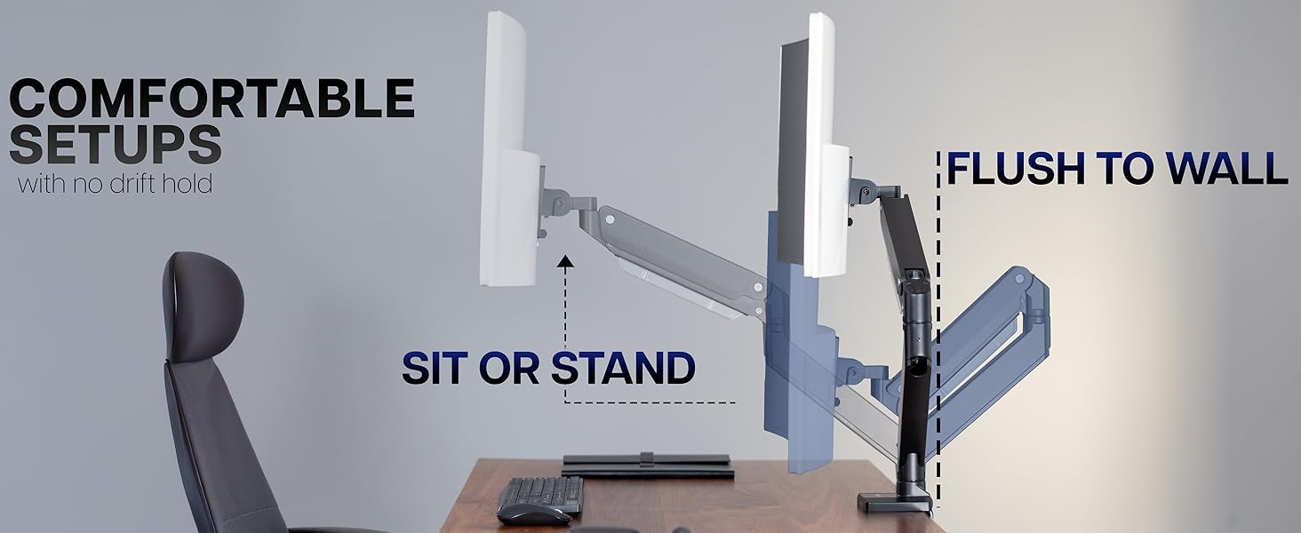 Single Pneumatic Arm Mount