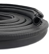 Car Door Seal Strip,U-Shaped Automotive Weather Stripping Rubber Seal Strip with Metal Clips,Univ...