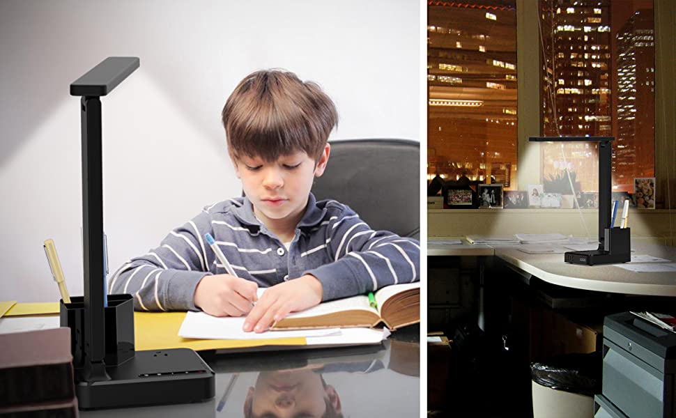desk lamp with pen holder