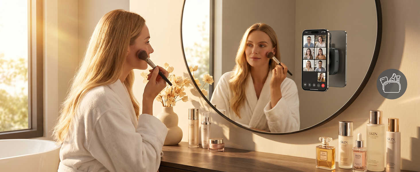 cell phone holder for makeup
