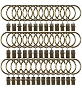 1.5 inch Curtain Hooks, Goowin 40 Pcs Curtain Rings, Rustproof Curtain Rings with Clips, Metal So...