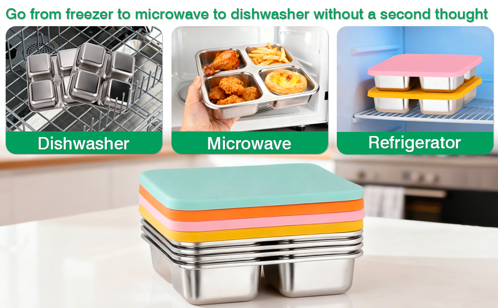 Stainless Steel Snack Containers with Lids
