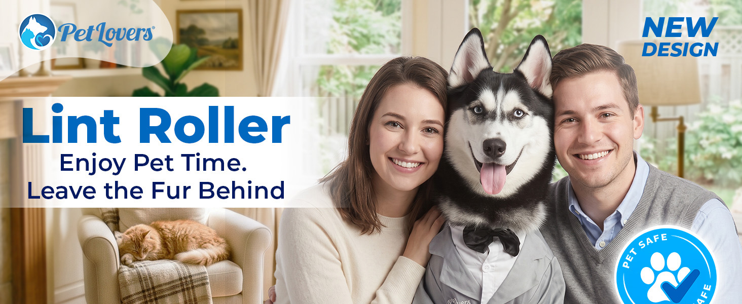 PetLovers lint roller for pet hair removal