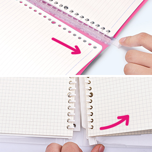 Kokuyo Campus Slide Binder, Slim Type, A5, 20 Holes, Up to 65 Sheets, Pink