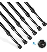 6Pcs Tension Rod, Goowin Tension Curtain Rod, No Drilling Rustproof Spring Small Tension Rod, Adj...
