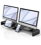 2 Pack Monitor Stand Riser, Klearlook Foldable Computer Monitor Riser, Height Adjustable Computer...