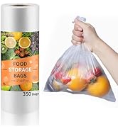 PAPRMA 12” x 16” Food Storage Bags Clear Plastic Produce Bag, Disposable Plastic Bags for Food Ve...