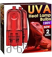 Briignite G9 Infrared Heat Lamp Bulbs for Reptile, Mini Reptile Light, Dimmable Night Red UVA Rep...