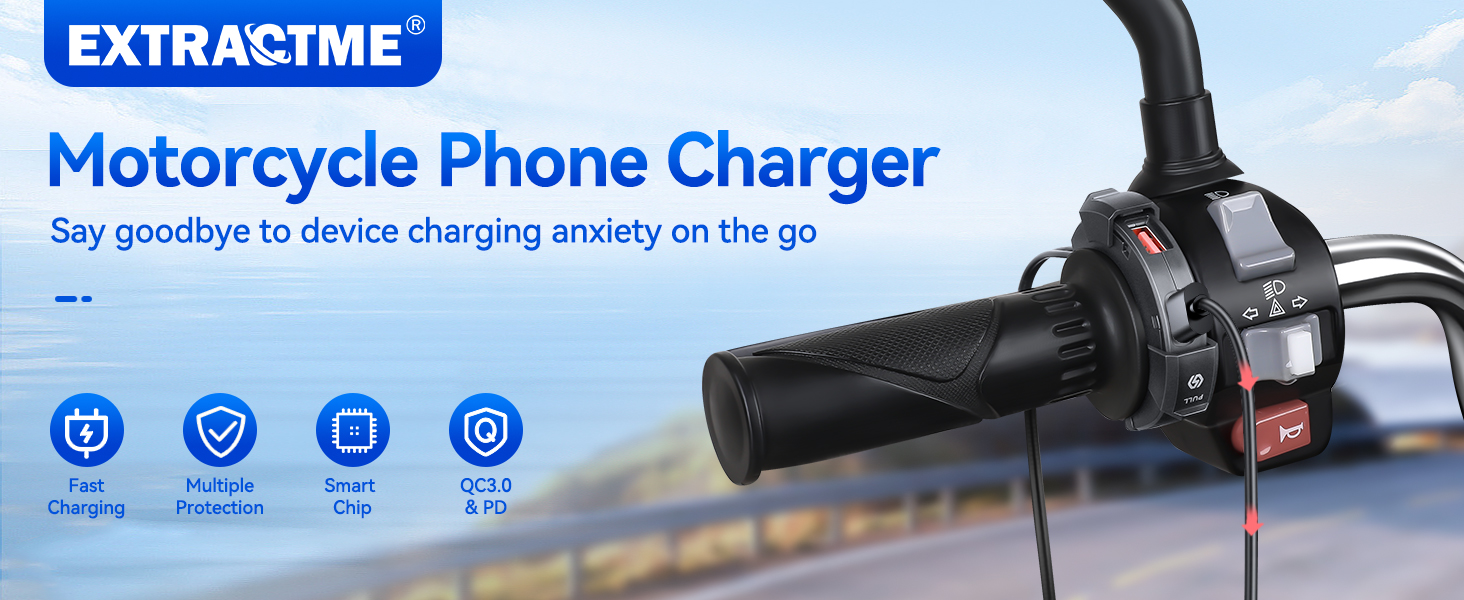motorcycle usb charger kit