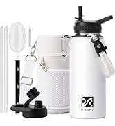 DYSANKY Insulated Water Bottle 32oz - Multiple Insulation Vacuum Sealed Thermos- Portable Sports ...