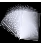 100 Pcs Clear Document Folder Project Pocket for US Letter / A4 Size - Transparent L-Type Plastic...